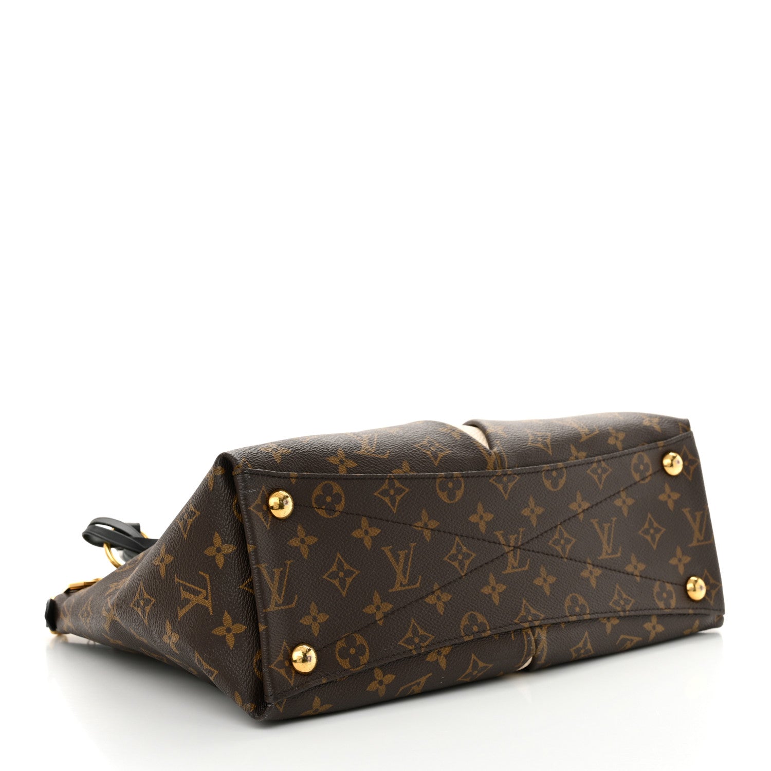 Monogram V Tote MM Khaki Cream