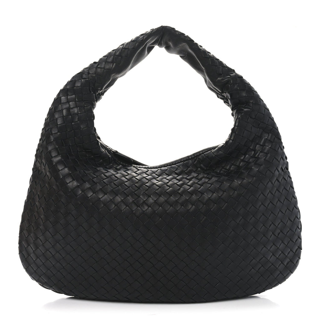Nappa Intrecciato Medium Veneta Hobo Black