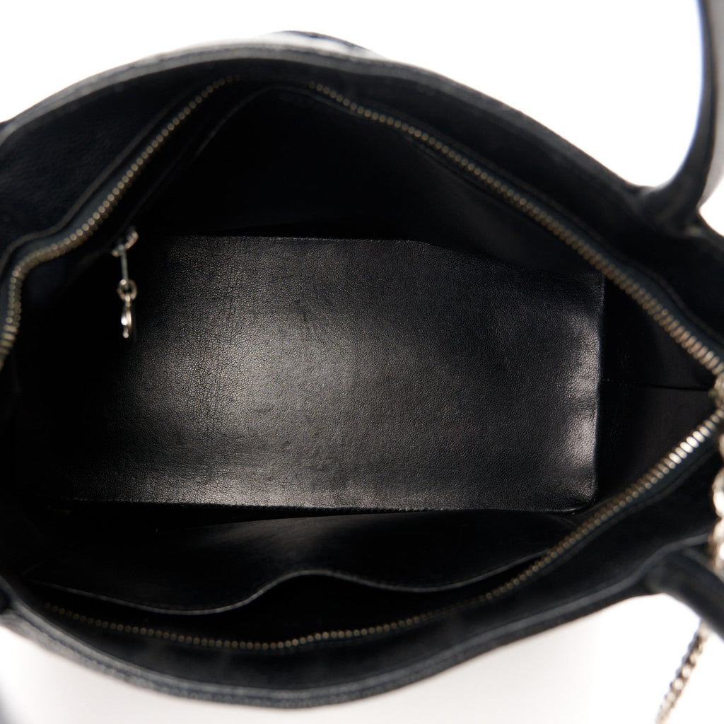Caviar Quilted Medallion Tote Black