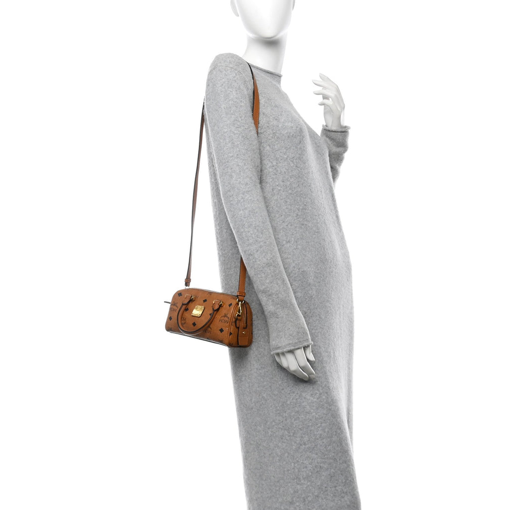 Visetos Mini Boston Bag Cognac