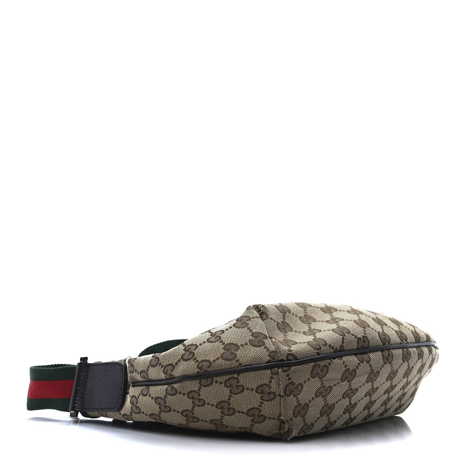 Monogram Web Medium Half Moon Hobo Dark Brown