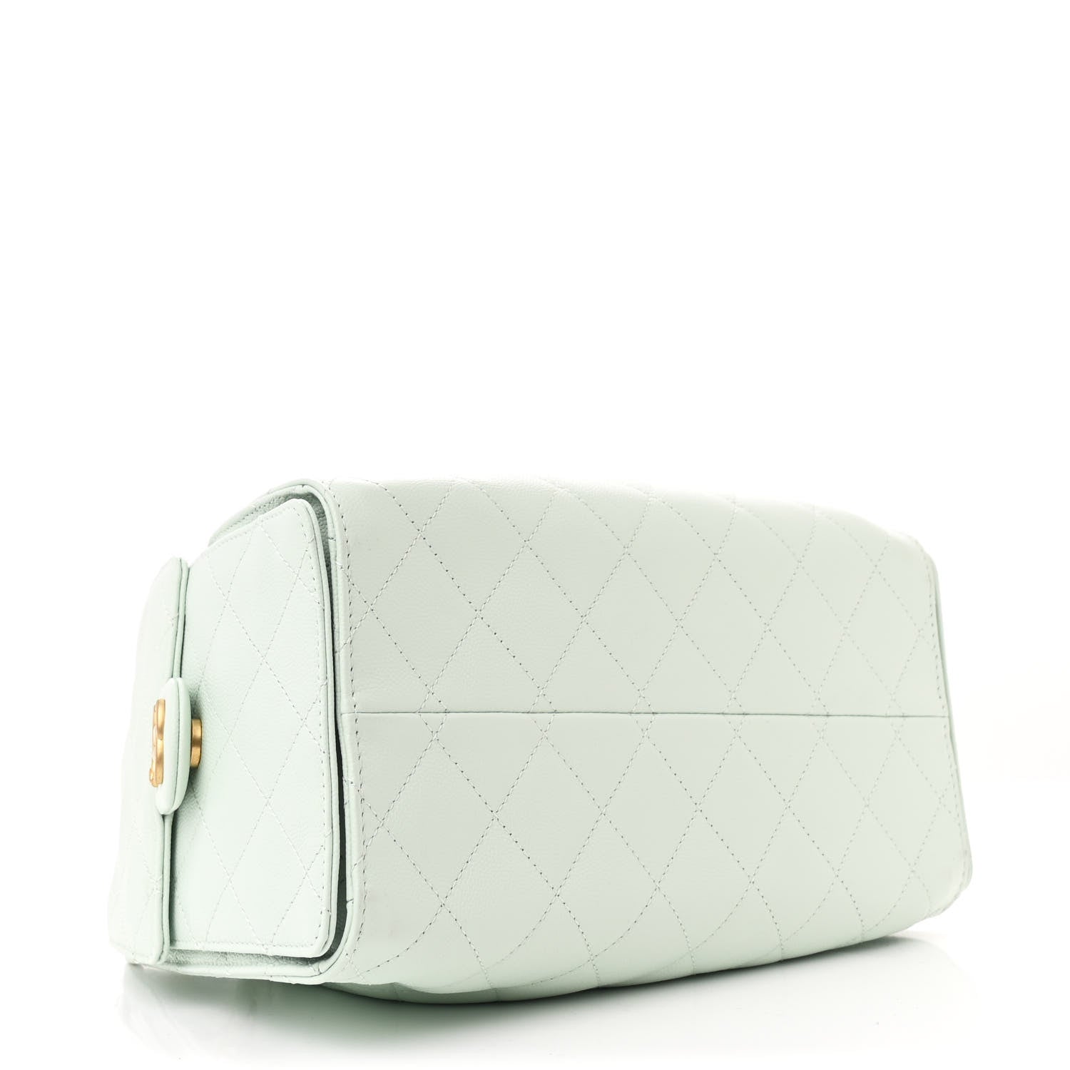 Caviar Quilted Small Chanel 25 Handbag Light Green