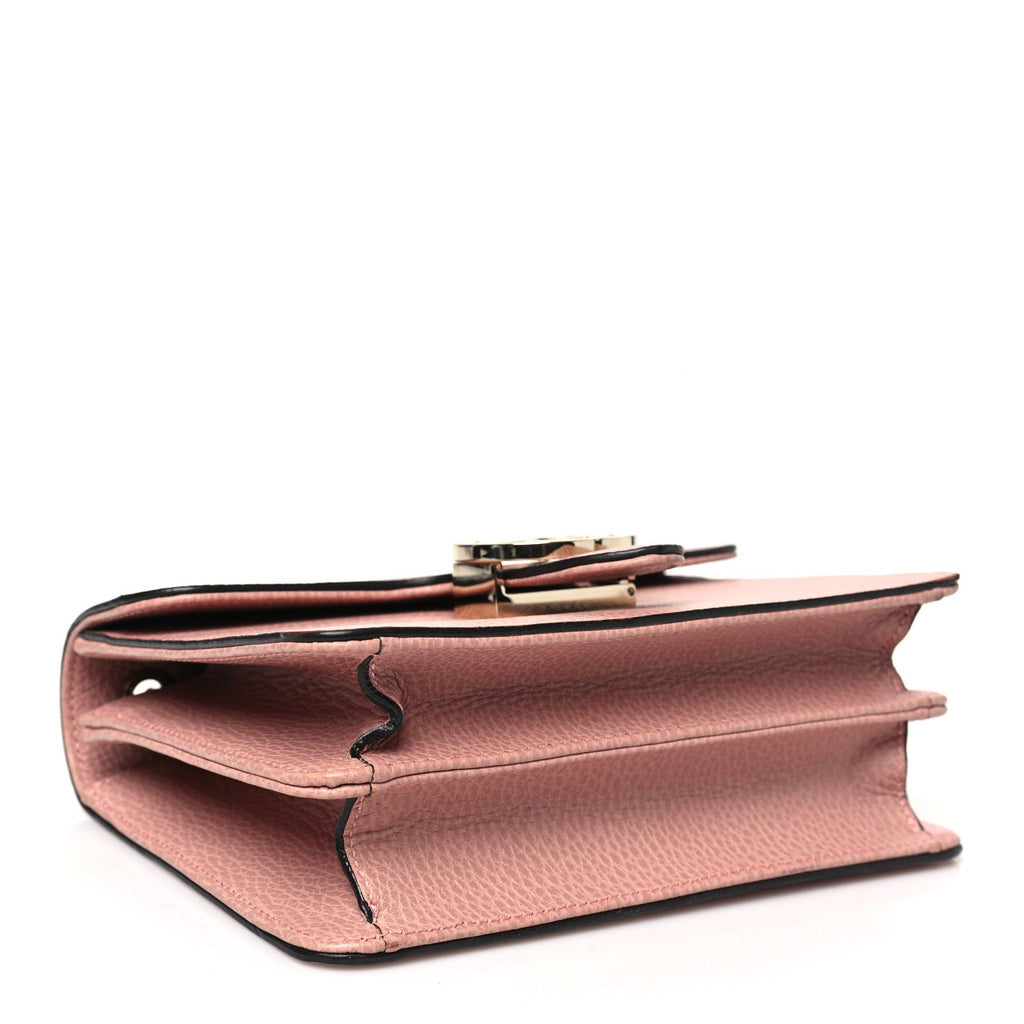 Dollar Calfskin Small Interlocking G Shoulder Bag Soft Pink