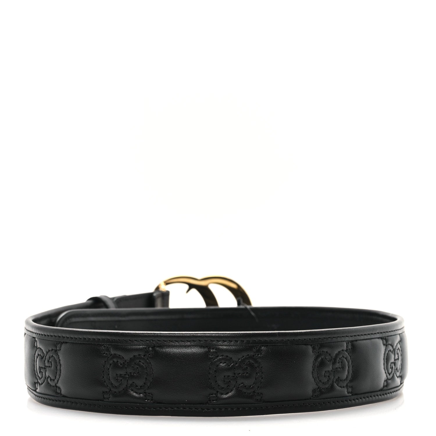 Calfskin GG Matelasse 40mm Belt 70 28 Black