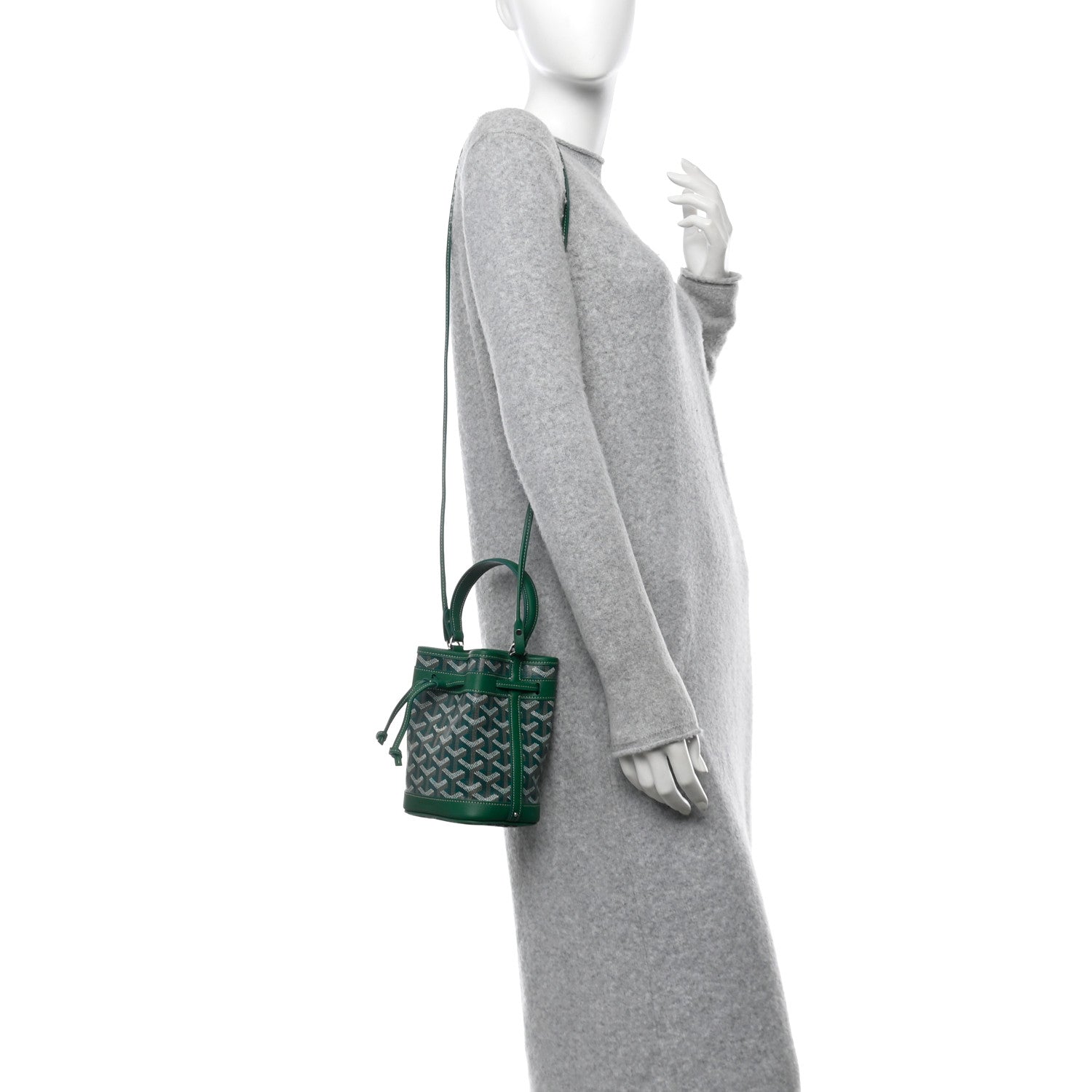 Goyardine Petit Flot Mini Bucket Bag Green