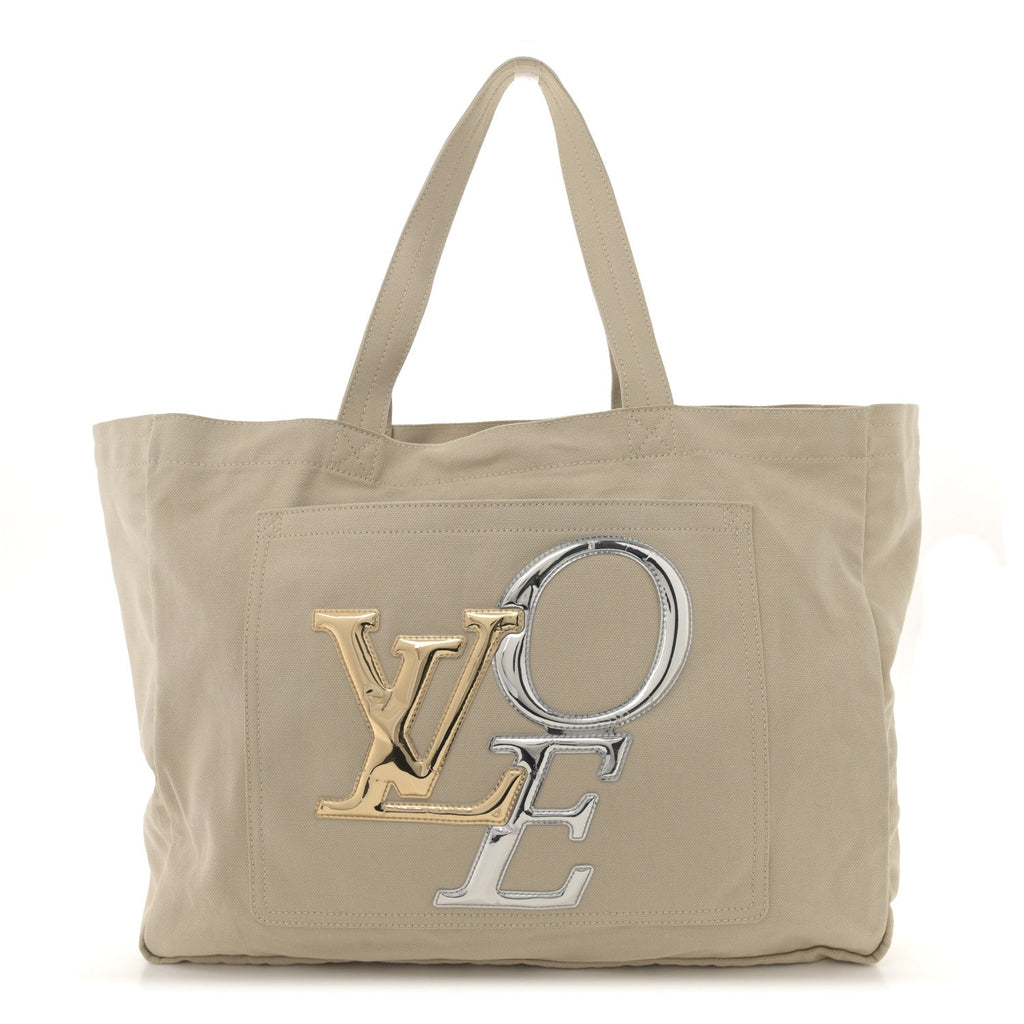 Canvas Miroir Thats Love LVOE Tote GM Beige