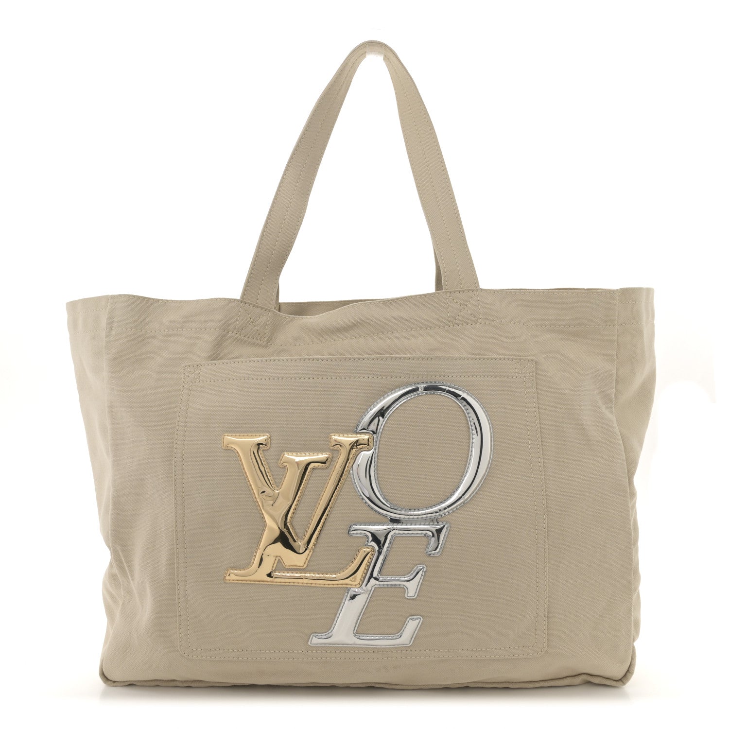 Canvas Miroir Thats Love LVOE Tote GM Beige