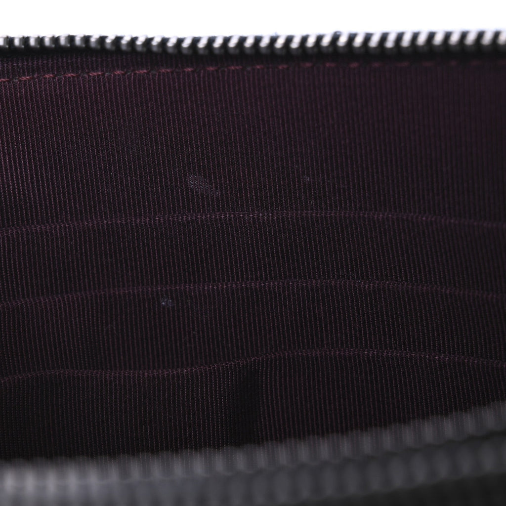 Lambskin Chevron Quilted Small Clutch With Chain Black