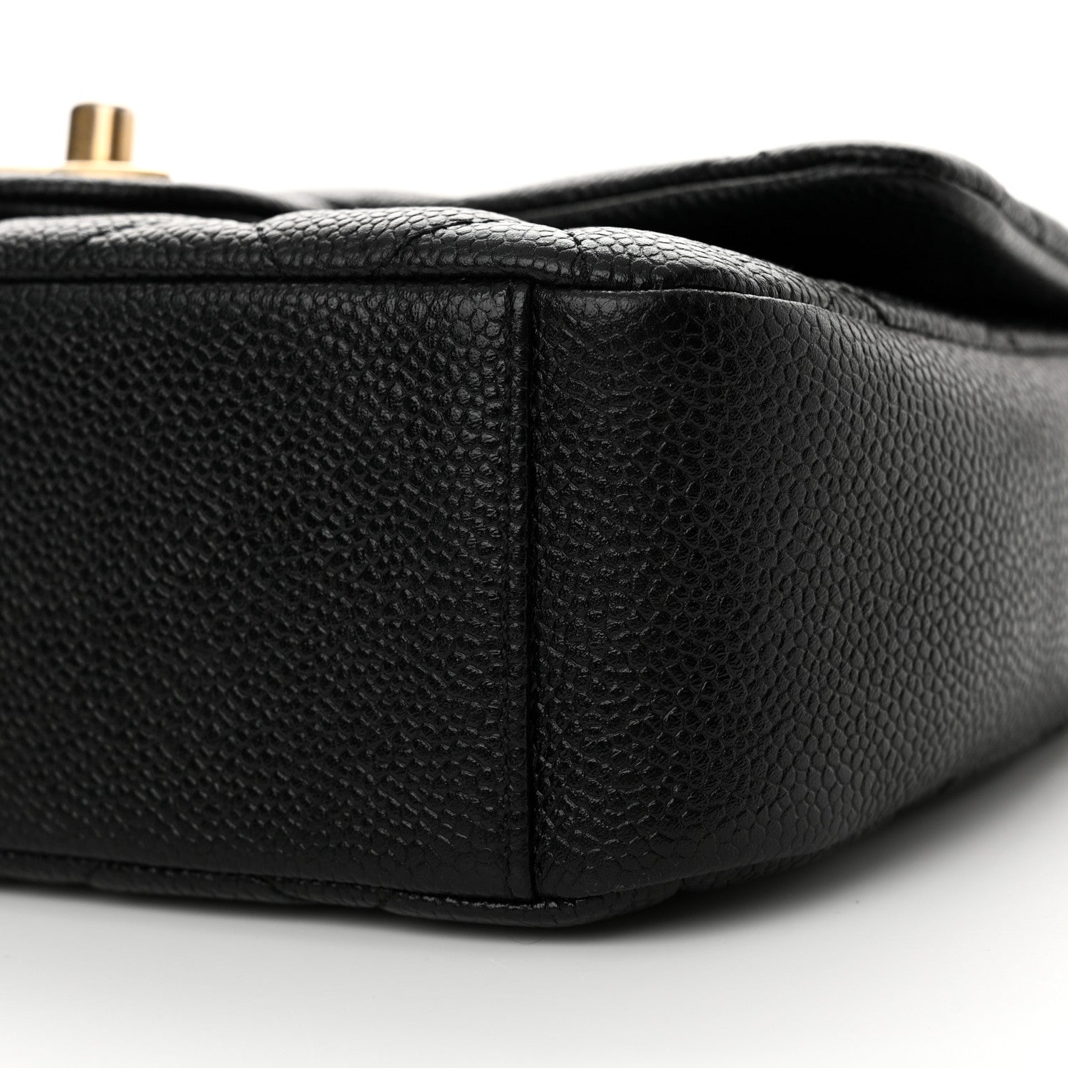 Caviar Quilted Chain Soul Flap Black