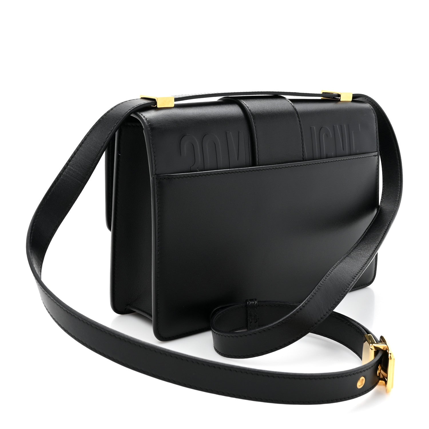 Smooth Calfskin 30 Montaigne Flap Bag Black