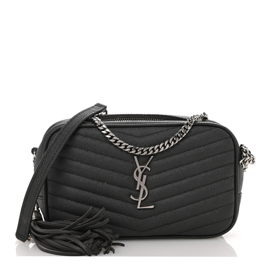 Grain De Poudre Matelasse Monogram Mini Lou Camera Bag Asphalt