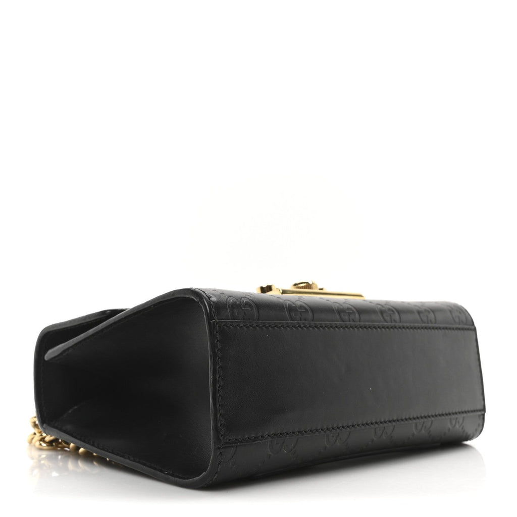 Guccissima Small Padlock Shoulder Bag Black