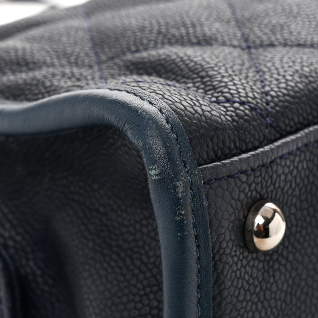 Caviar Quilted French Riviera Tote Blue