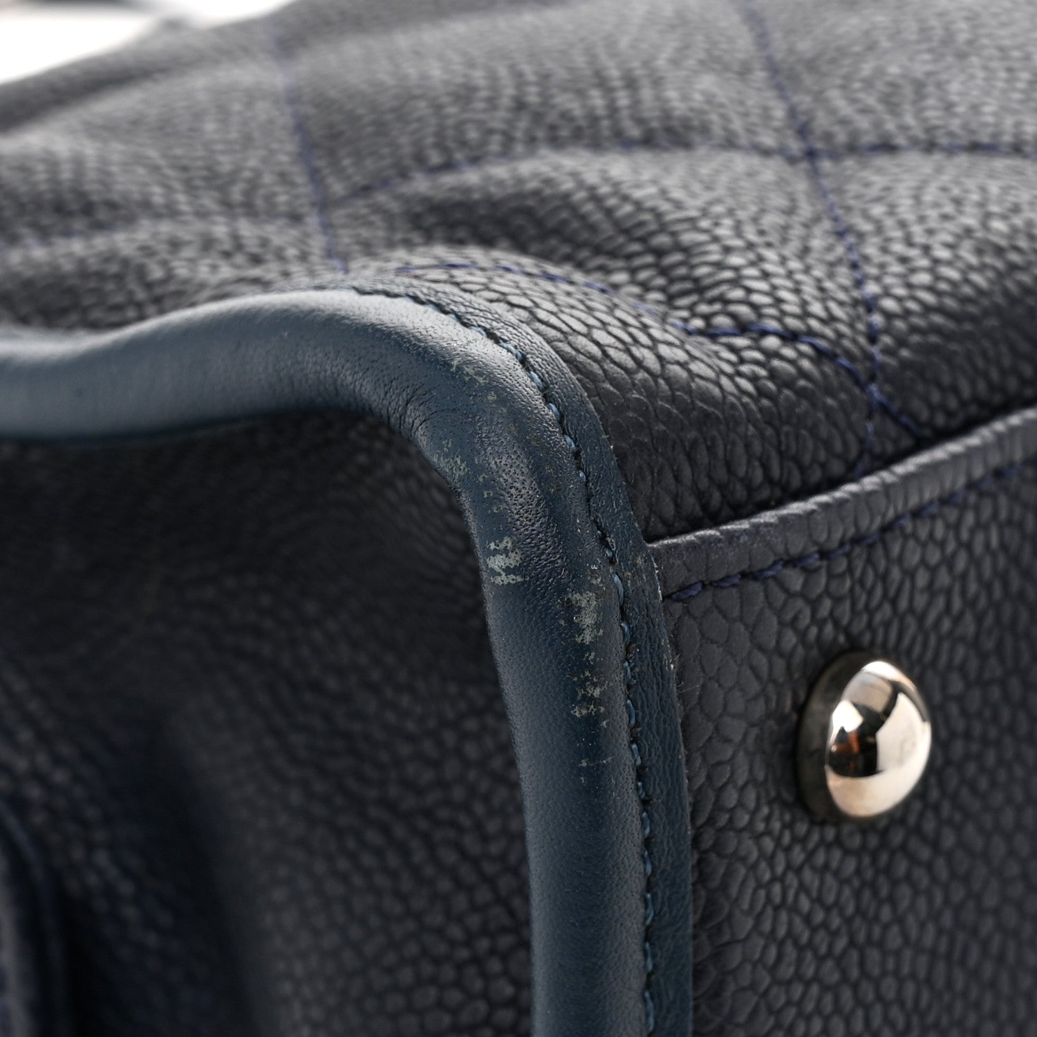 Caviar Quilted French Riviera Tote Blue