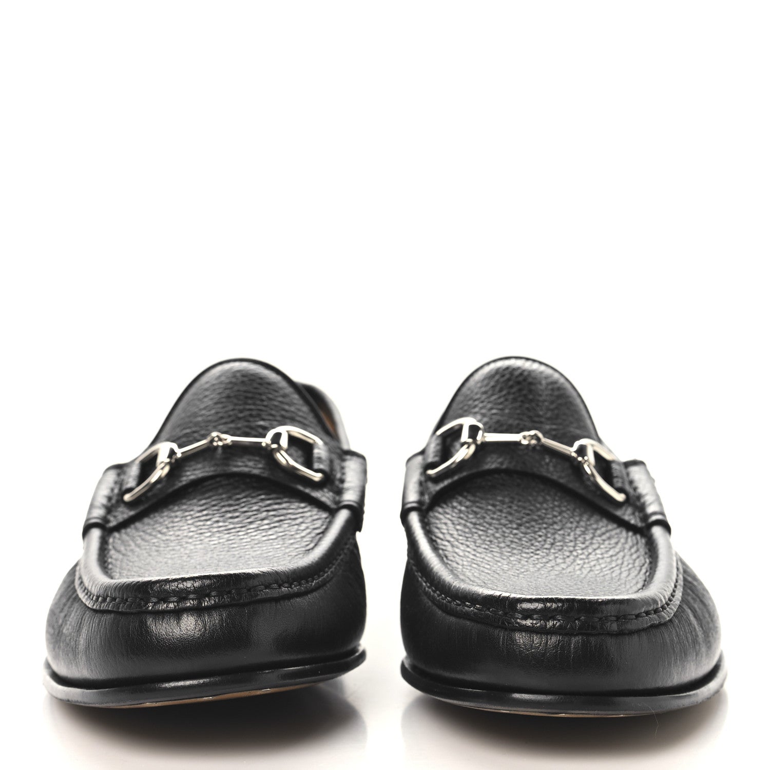 Road Calfskin Mens Horsebit Loafers 8.5 Black
