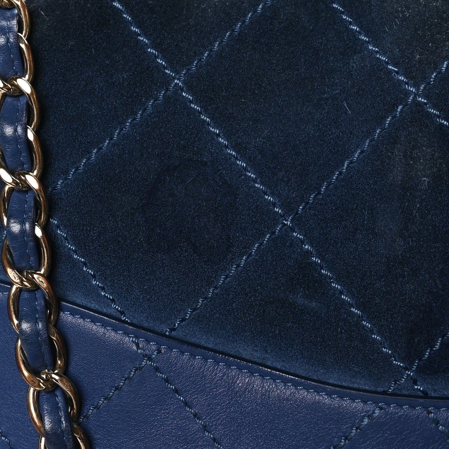 x Pharrell Williams Suede Lambskin XXL Flap Bag Navy