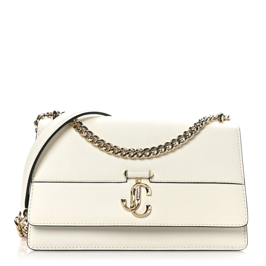 Shiny Calfskin Medium Varenne Shoulder Bag Latte