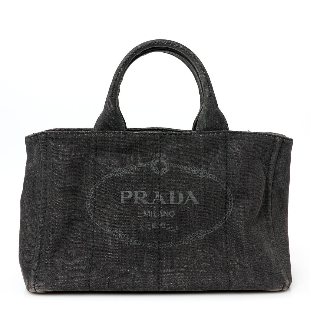 Denim Logo Tote Black