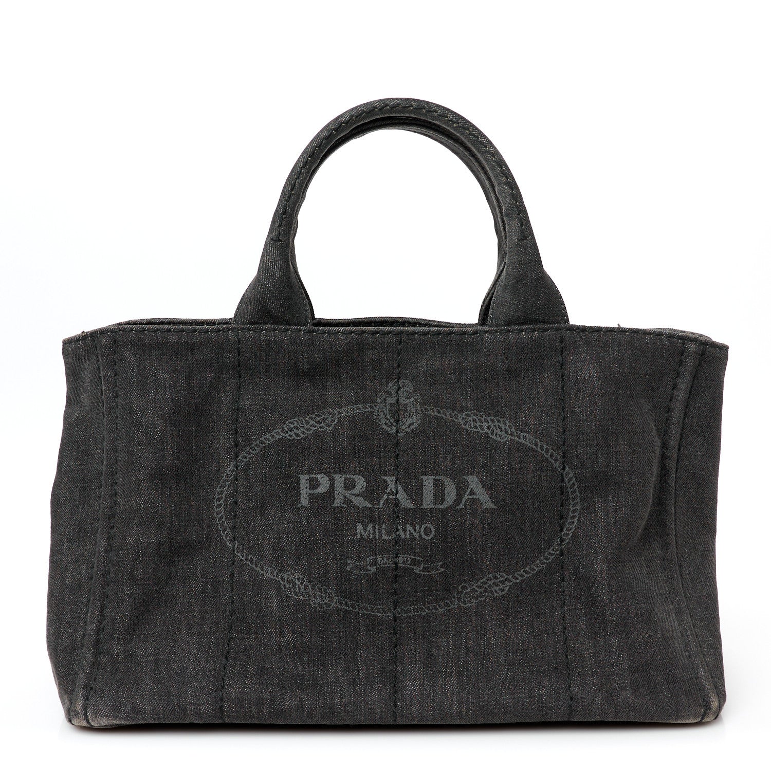 Denim Logo Tote Black