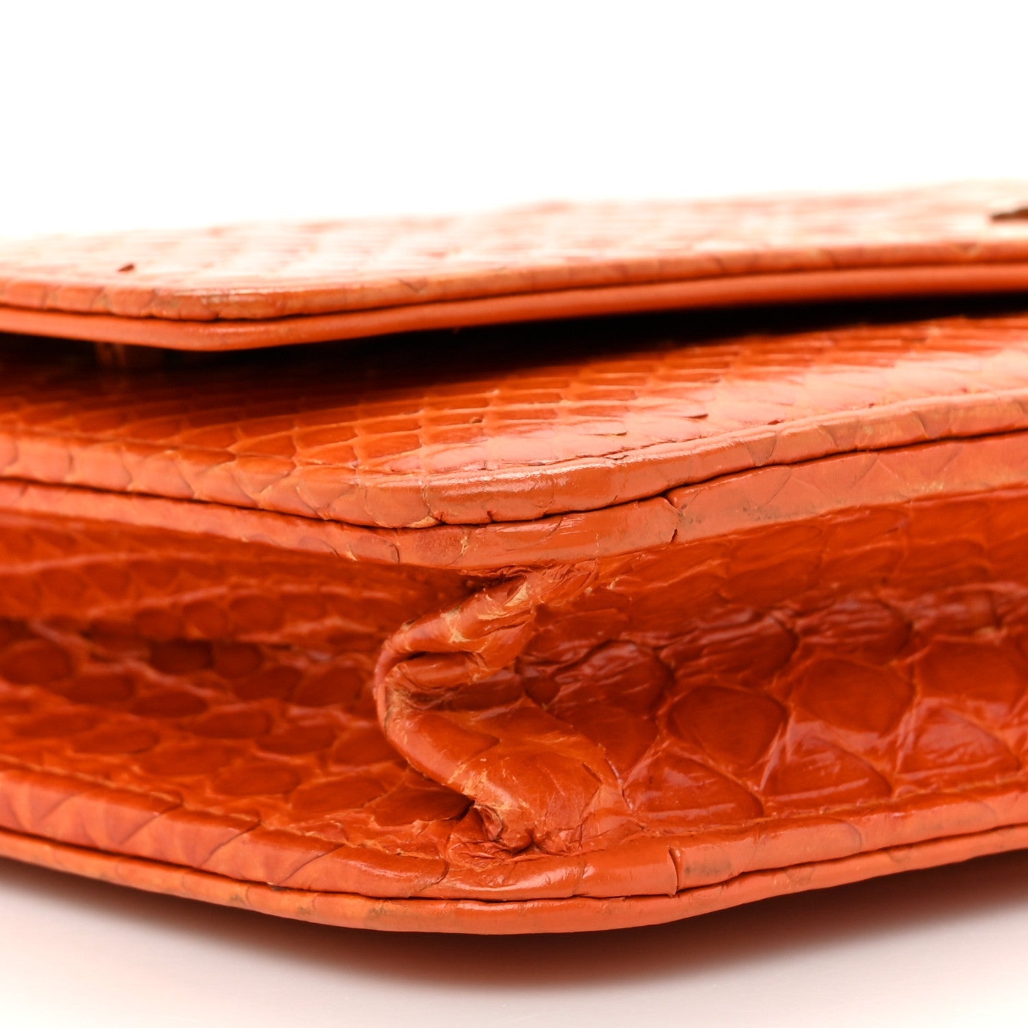 Snakeskin Wallet On Chain WOC Orange