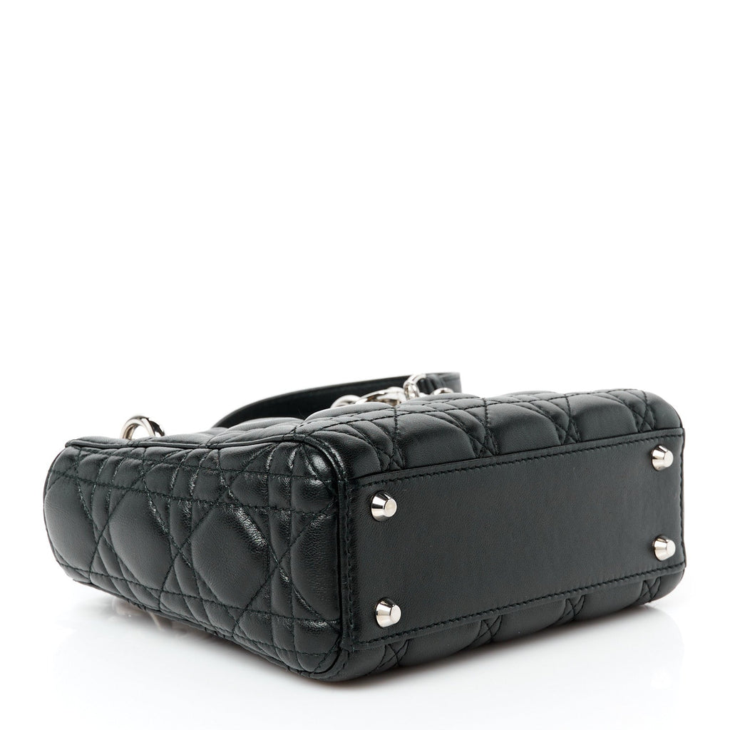 Lambskin Cannage Mini Lady Dior Black