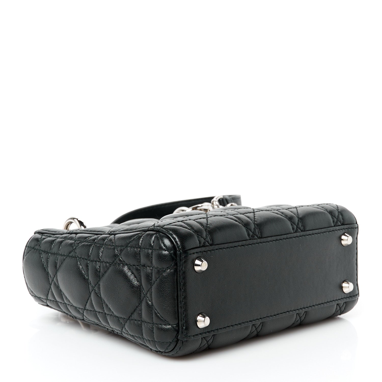 Lambskin Cannage Mini Lady Dior Black