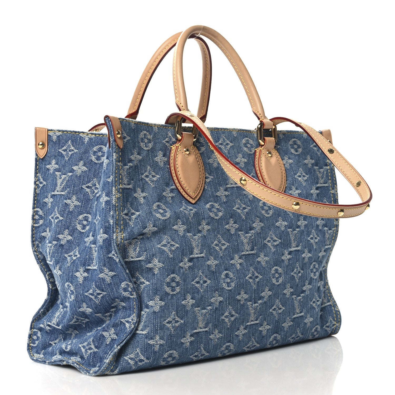 Monogram Denim Onthego MM Blue