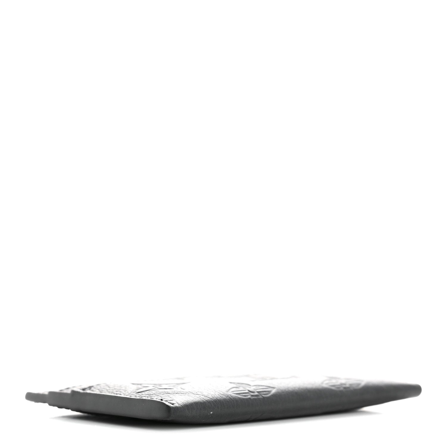 Calfskin Monogram Shadow Double  Holder Black