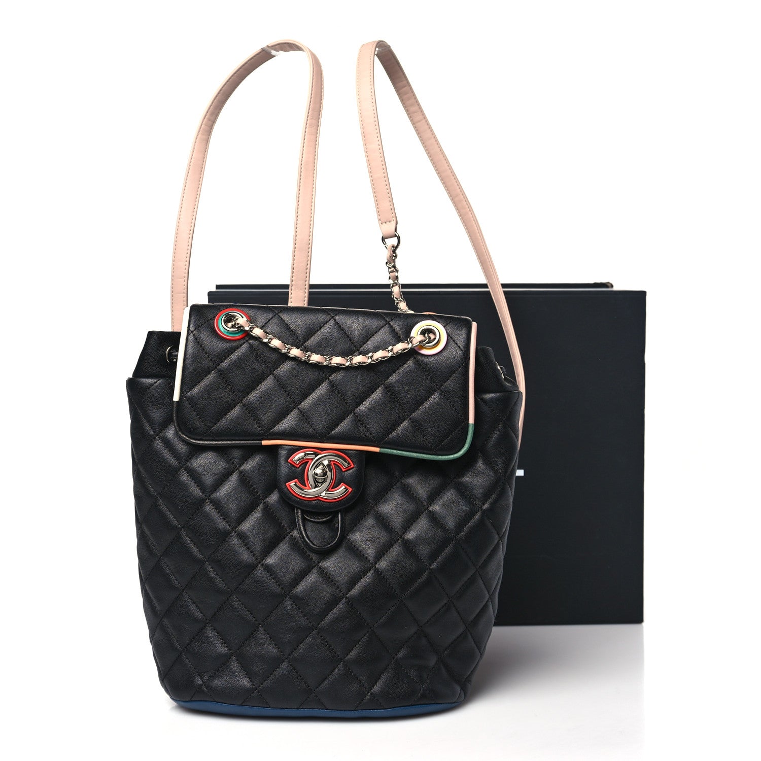 Lambskin Quilted Small Cuba Urban Spirit Backpack Black