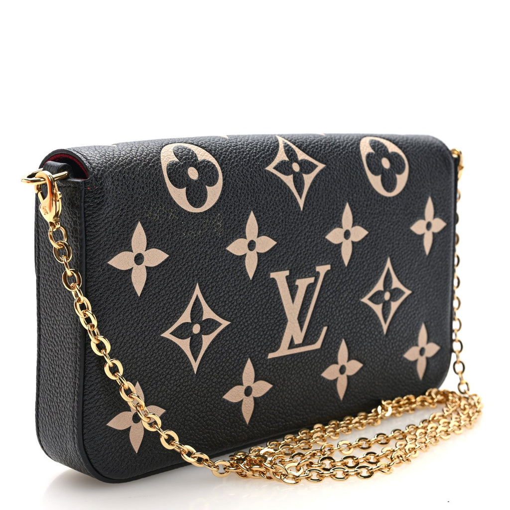 Empreinte Monogram Giant Felicie Pochette Black Beige