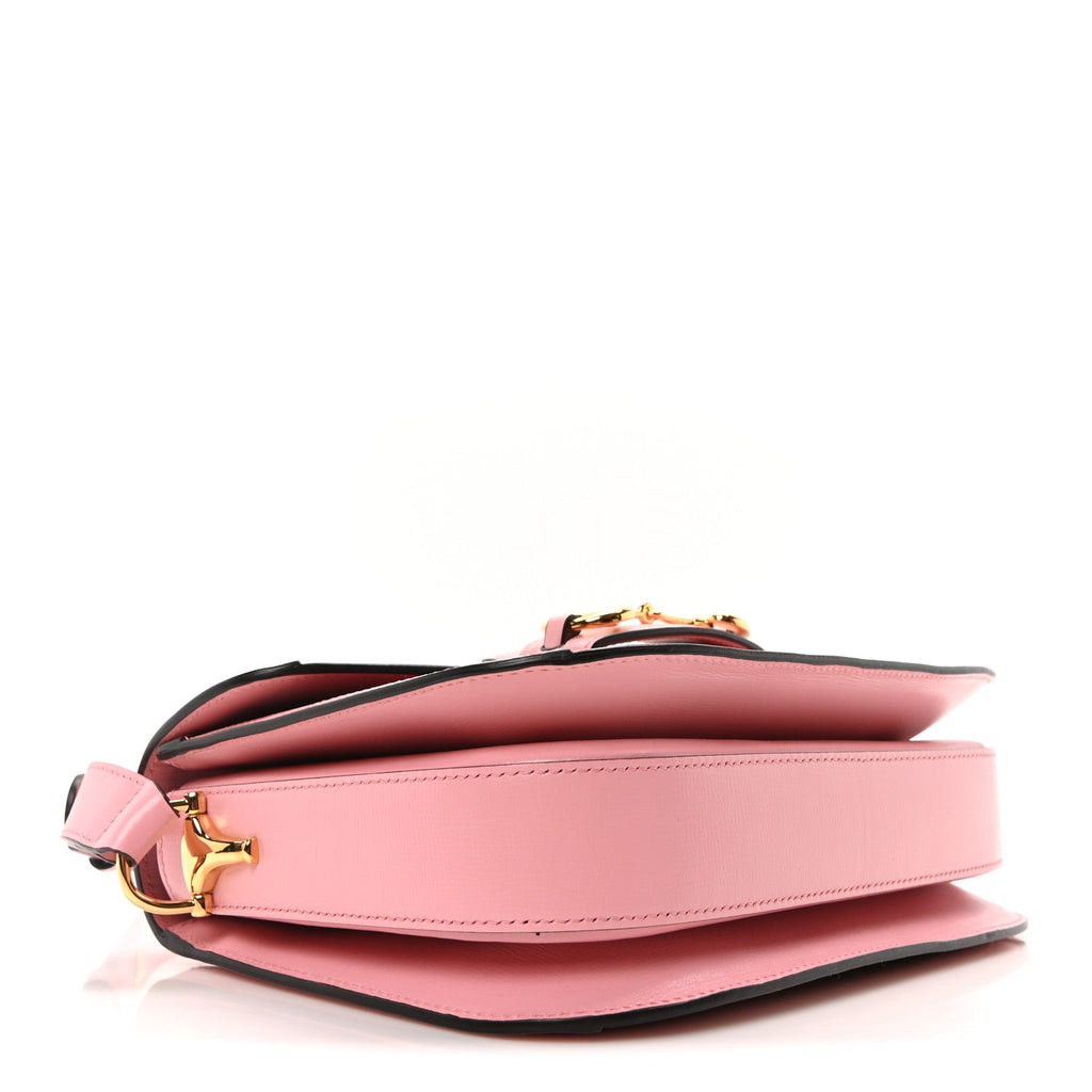 Azalea Calfskin Horsebit 1955 Shoulder Bag New Cherry Red Wild Rose