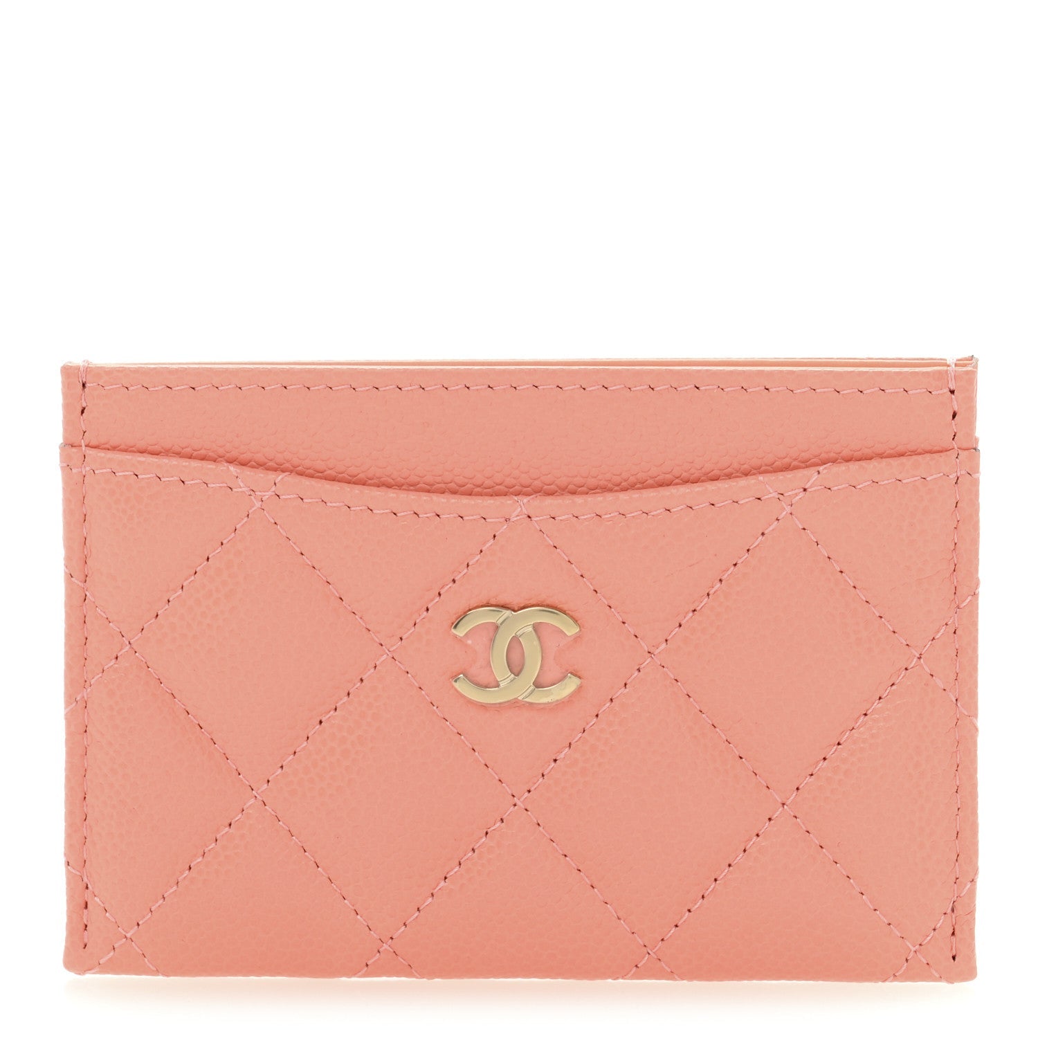 Caviar Quilted  Holder Orange