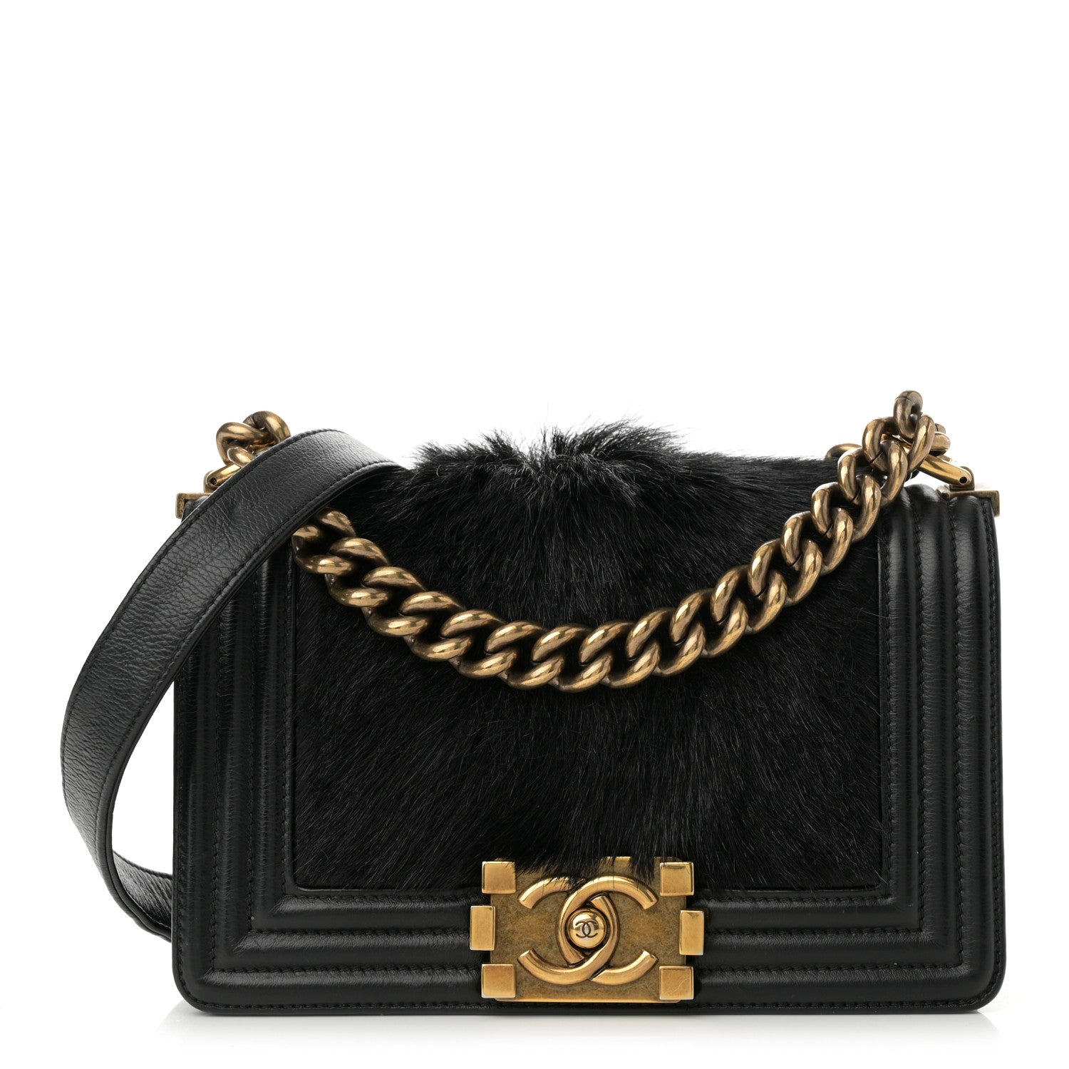Goat Hair Small Celtic Boy Flap Black