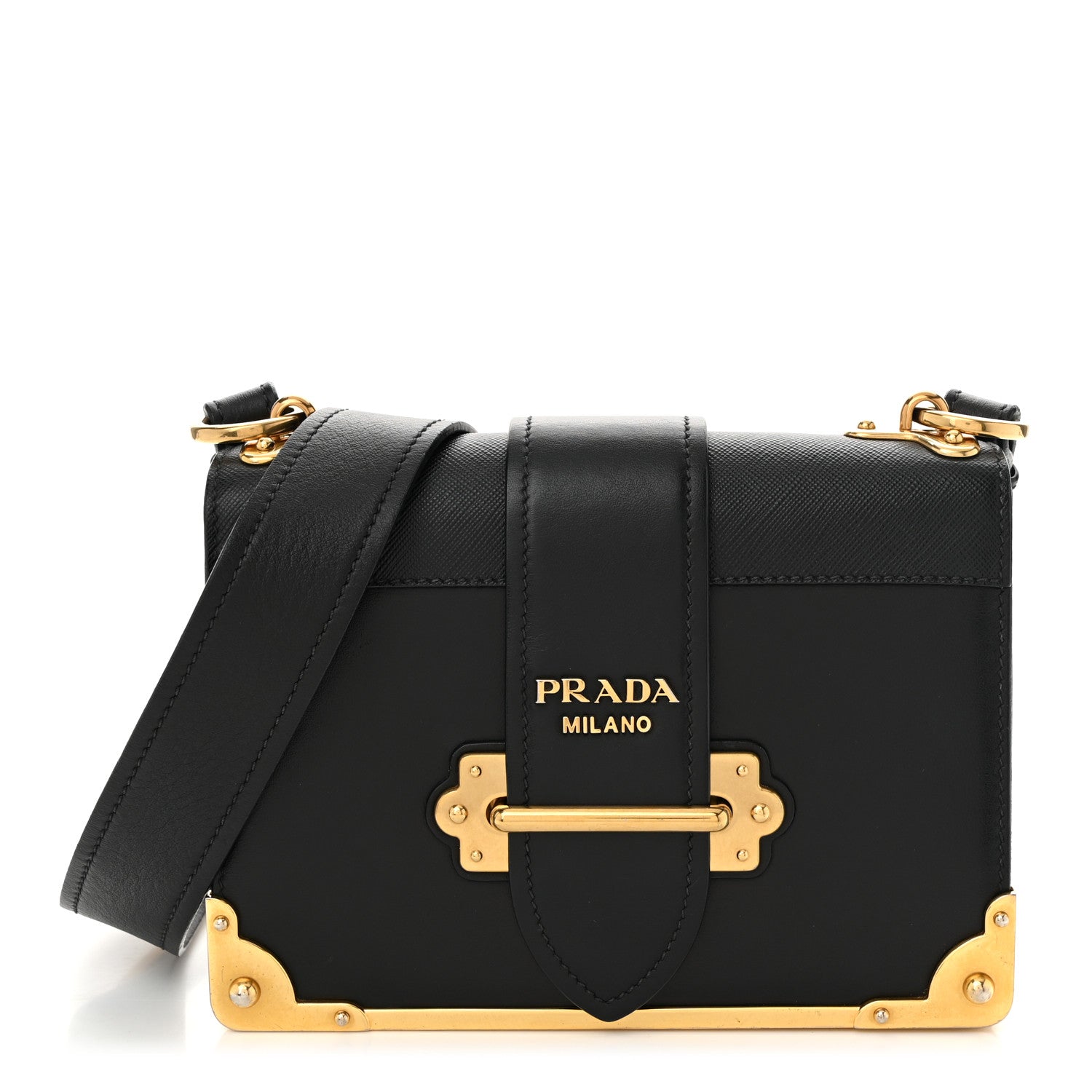 City Calf Saffiano Cahier Bag Black