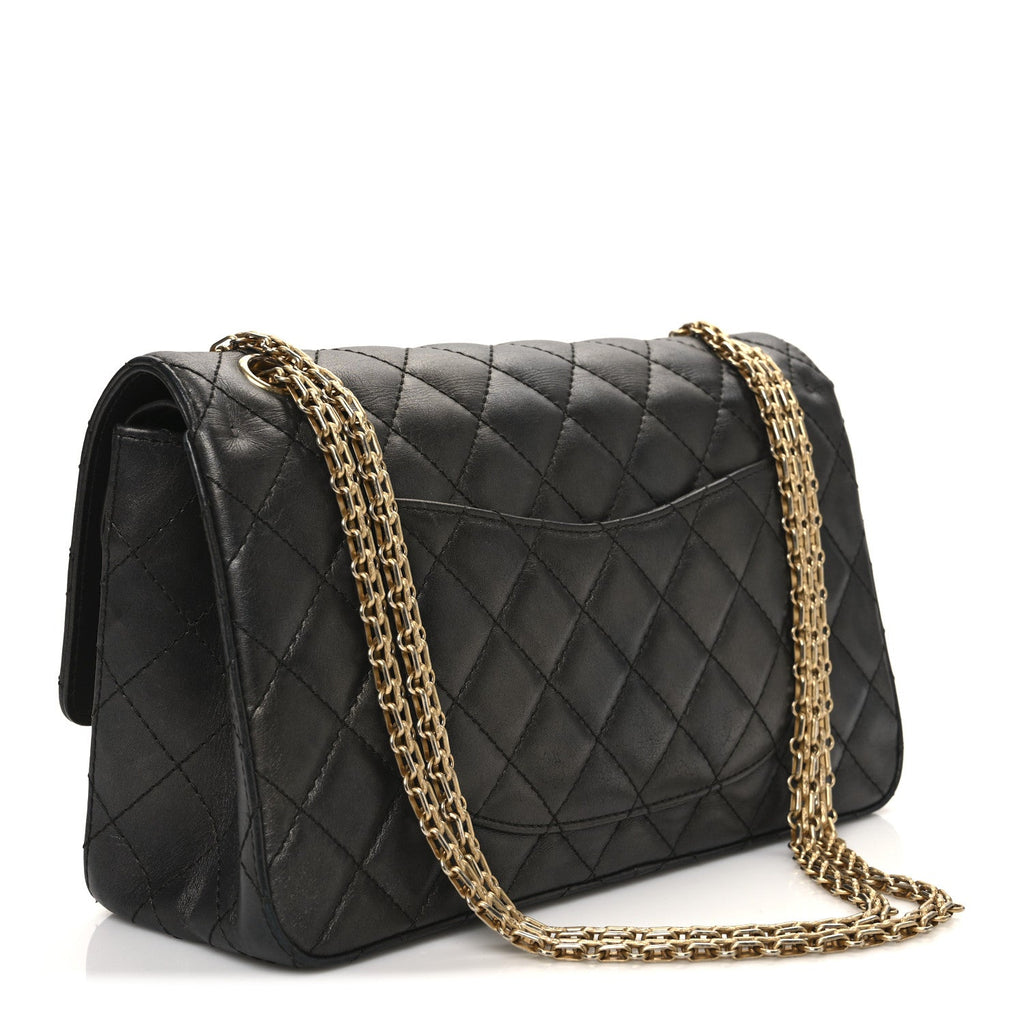 Metallic Calfskin Quilted 2.55 Reissue 226 Flap Charcoal