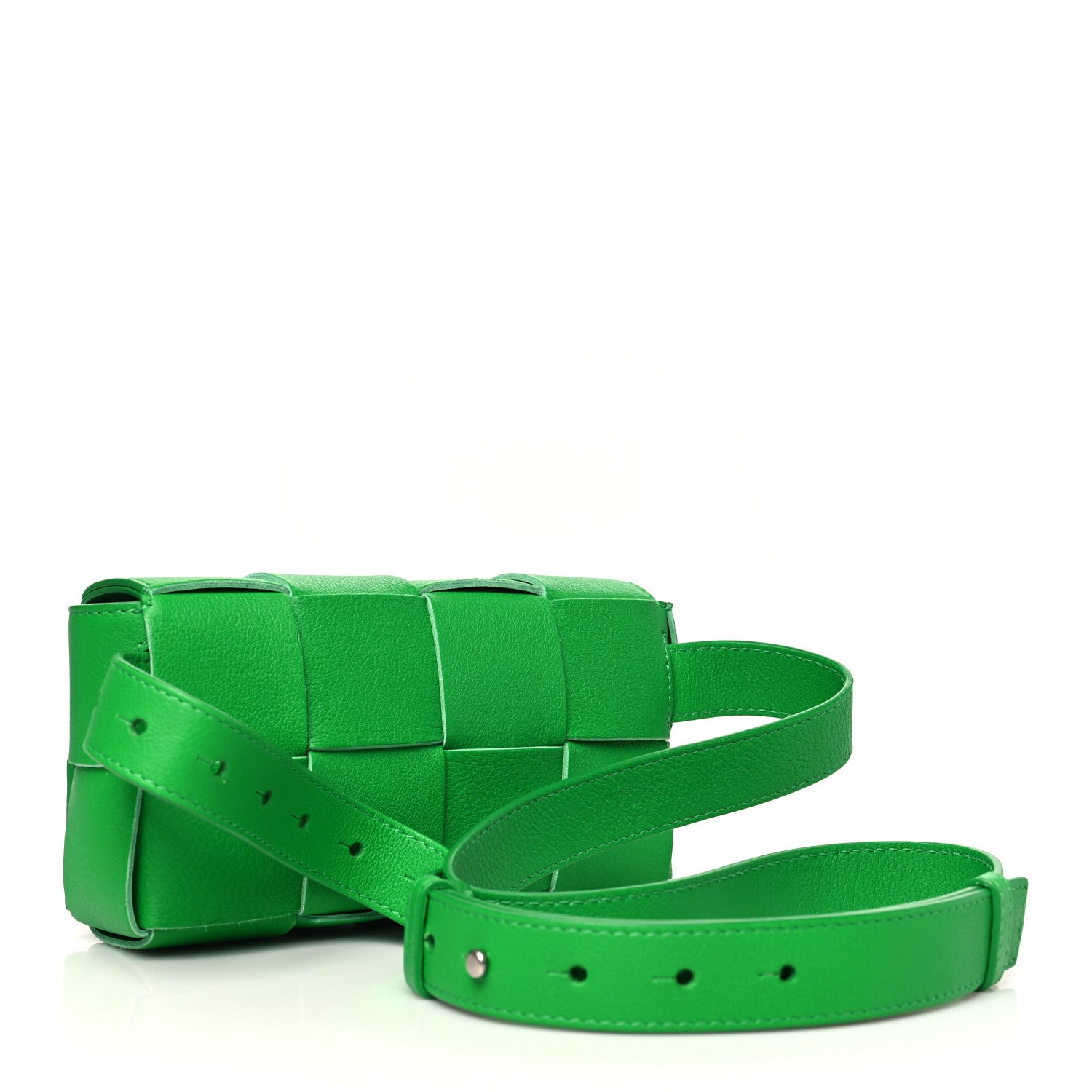 Nappa Maxi Intreccio Mini Belt Cassette Bag Parakeet