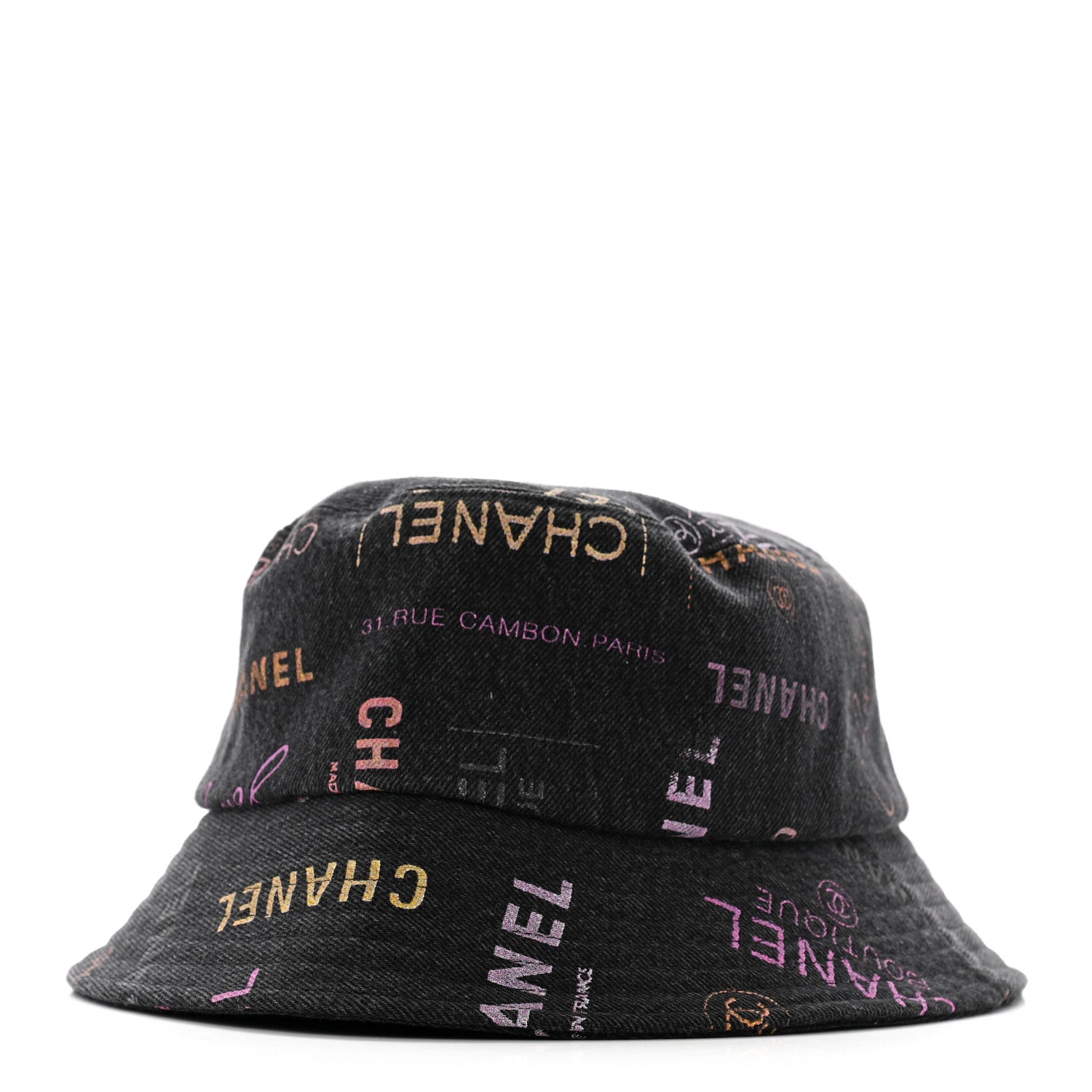 Denim Mood Cloche Bucket Hat L Black