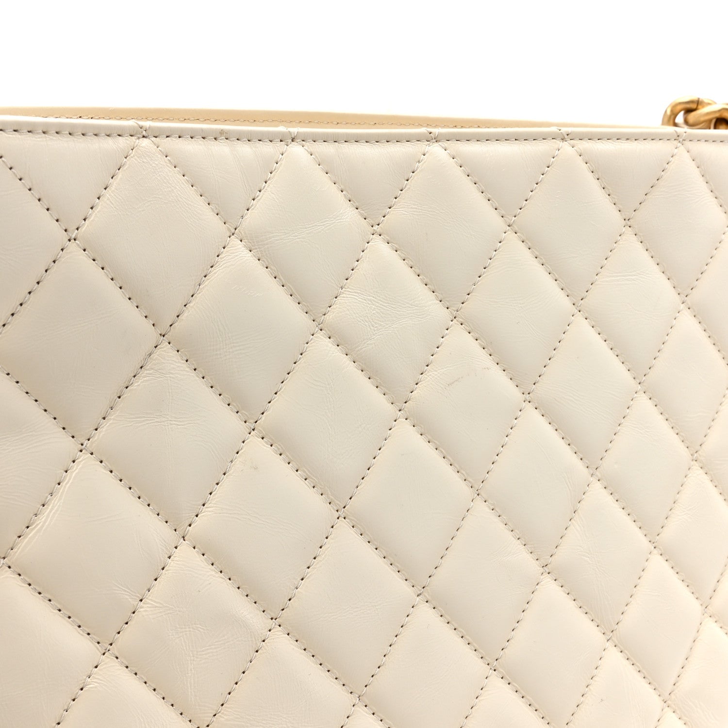 Crumpled Calfskin En Vogue Rope Hobo Bag White