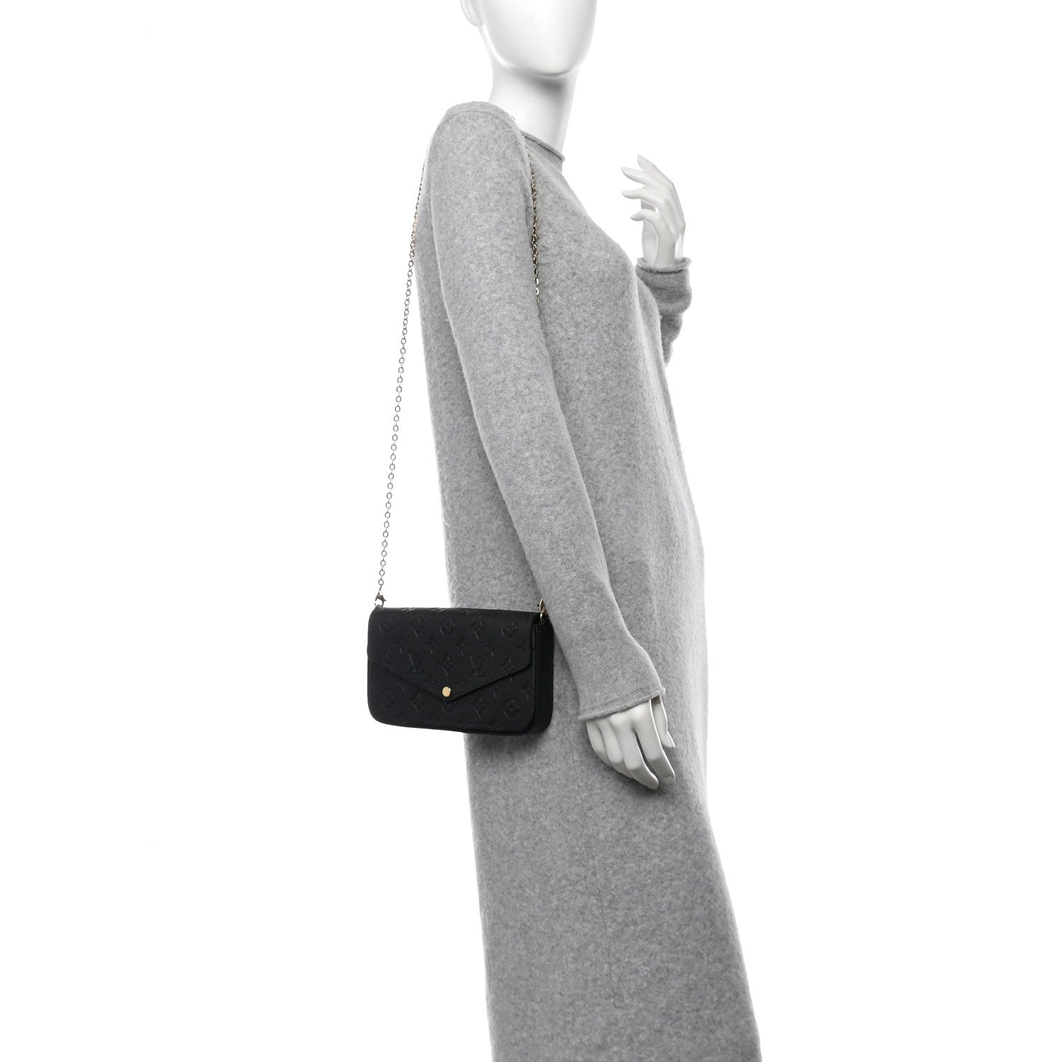 Empreinte Pochette Felicie Chain Wallet Black