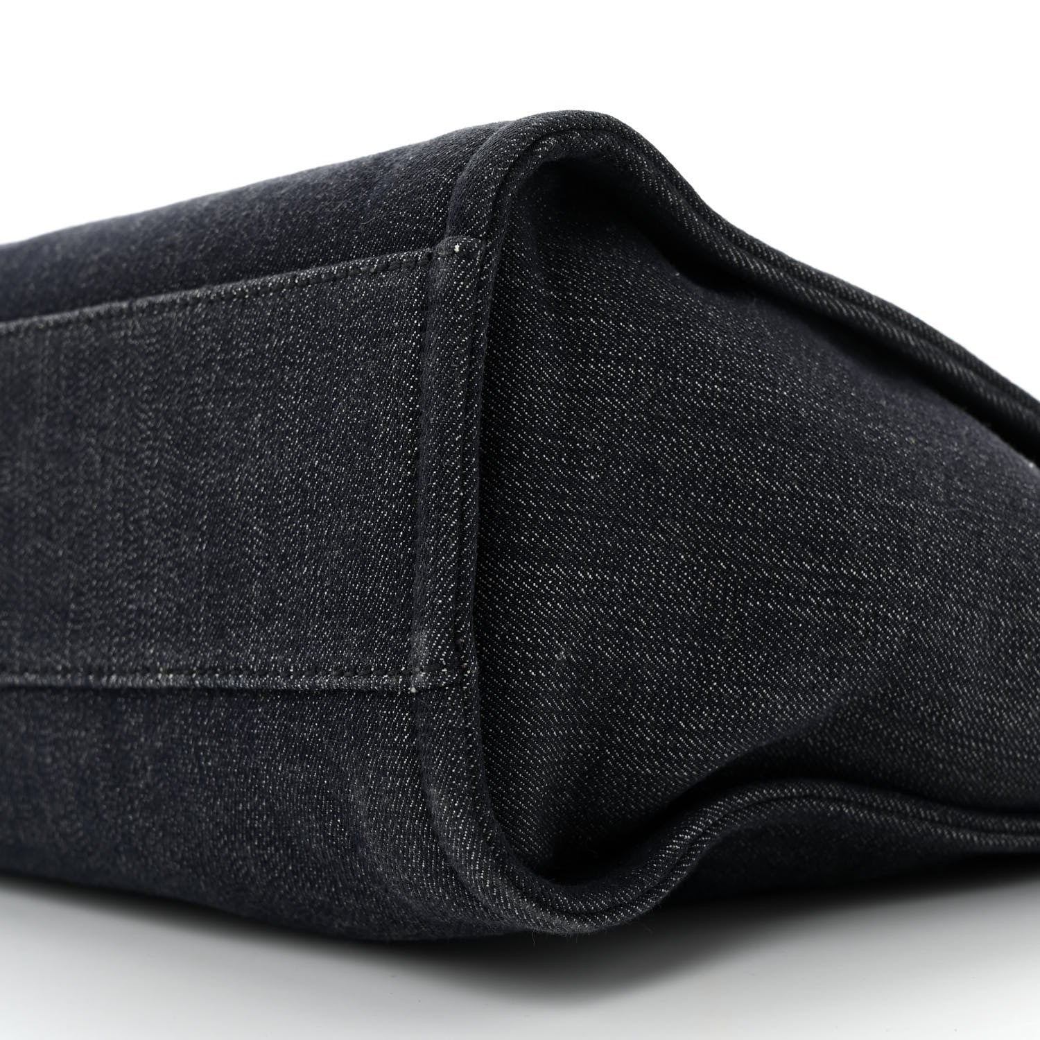 Denim Small Deauville Tote Dark Blue White
