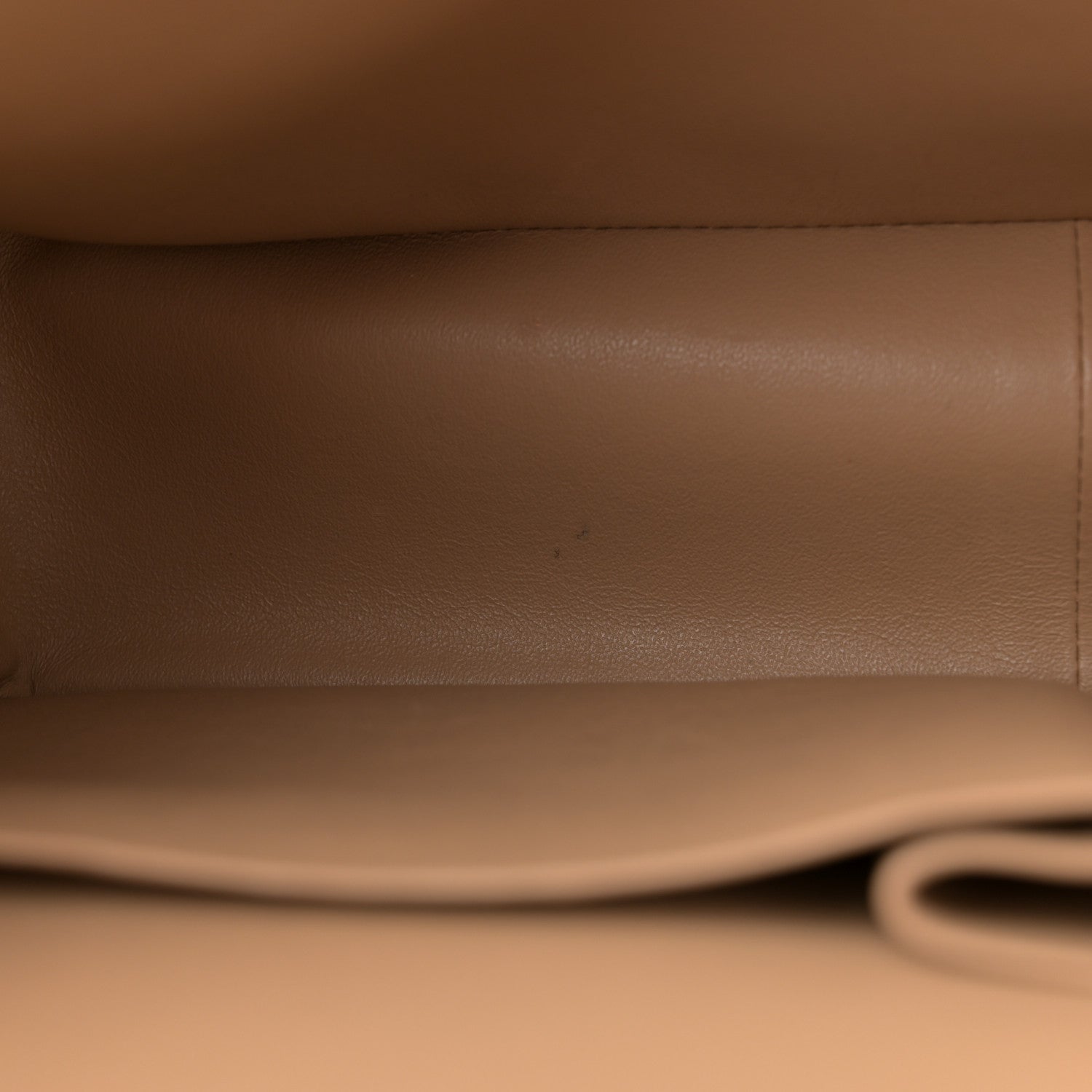Lambskin Quilted Maxi Double Flap Beige