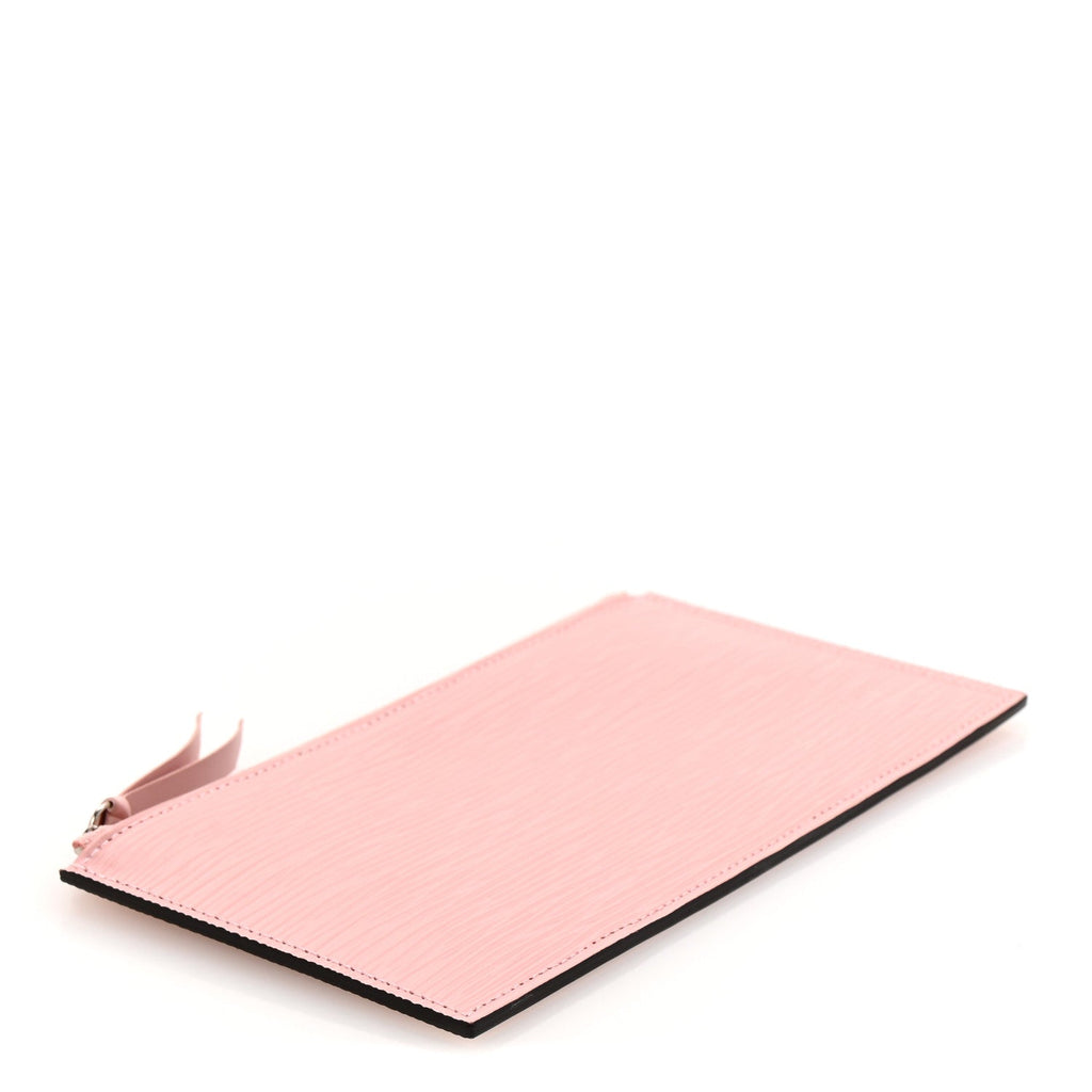 Epi Felicie Chain Wallet Zippered Insert Rose Ballerine