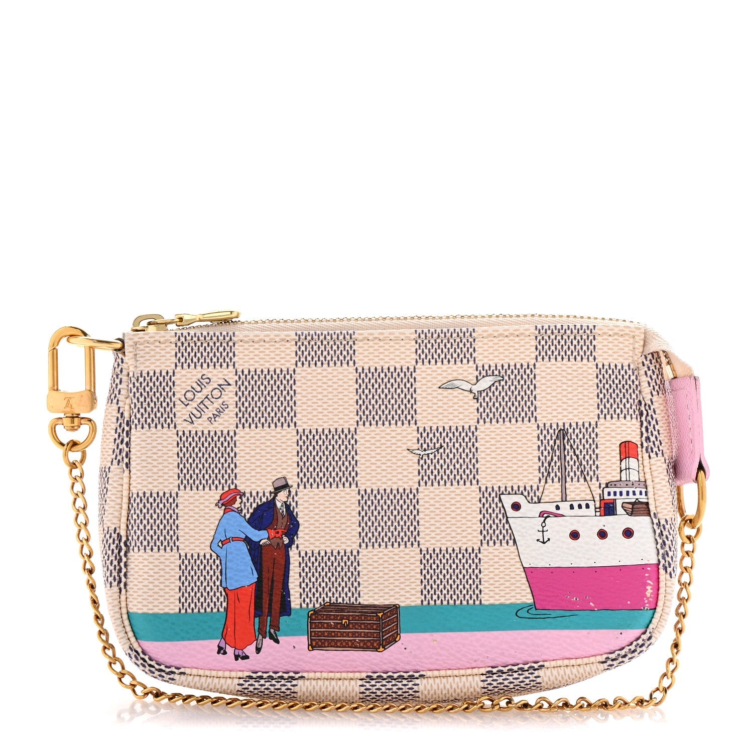 Damier Azur 2016 Christmas Animation Mini Pochette Accessories