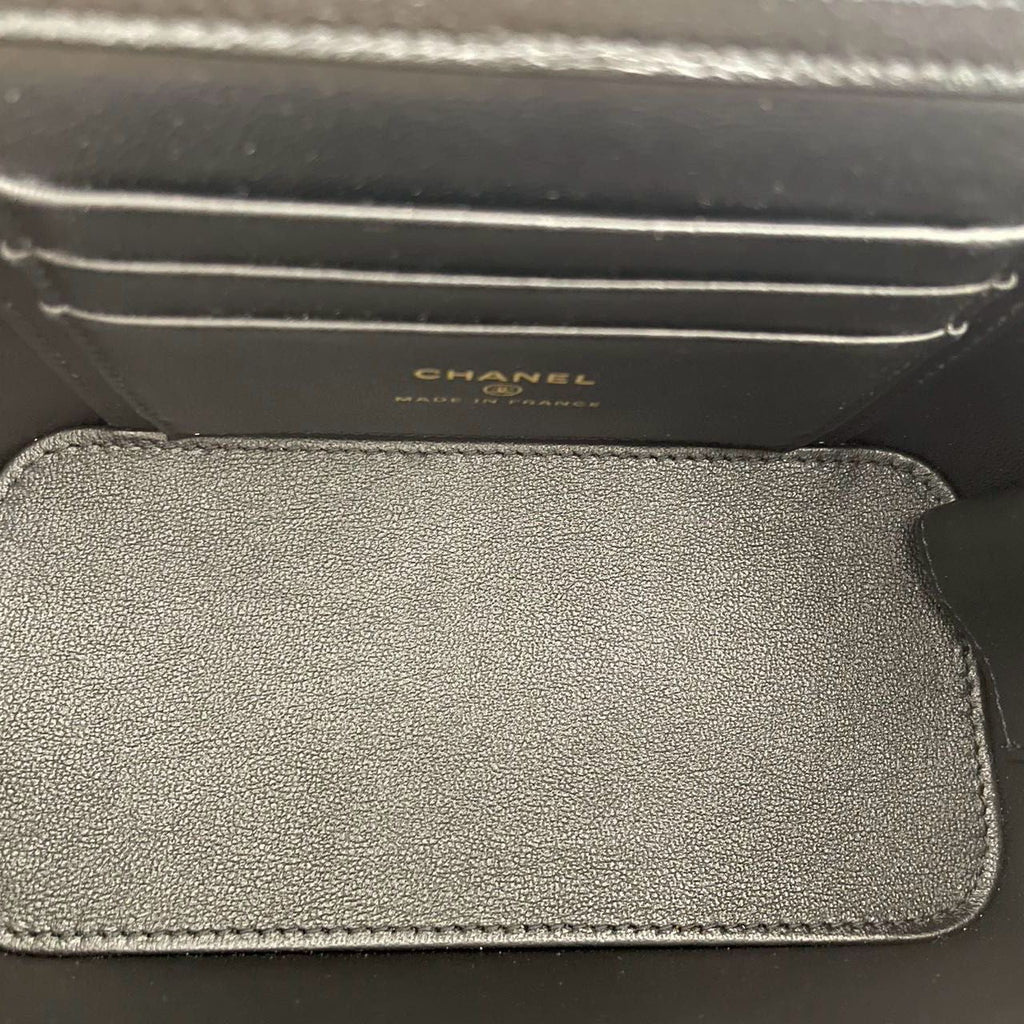 Chanel Vanity Case Bag Black Quilted Lambskin Bag with Gold Hardware 2021