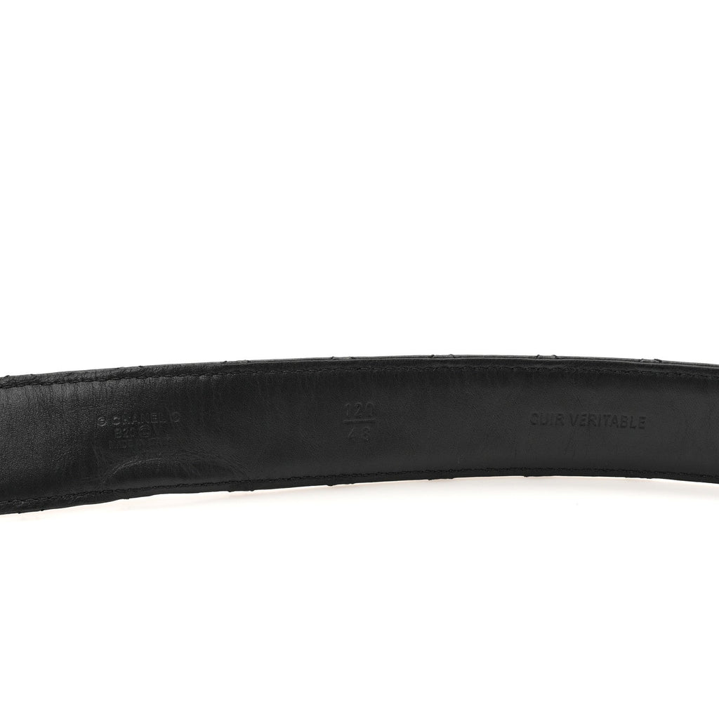 Calfskin Quilted CC Chain Belt 120 48 Black