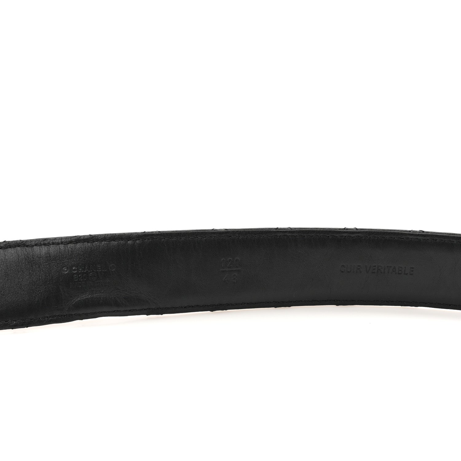 Calfskin Quilted CC Chain Belt 120 48 Black