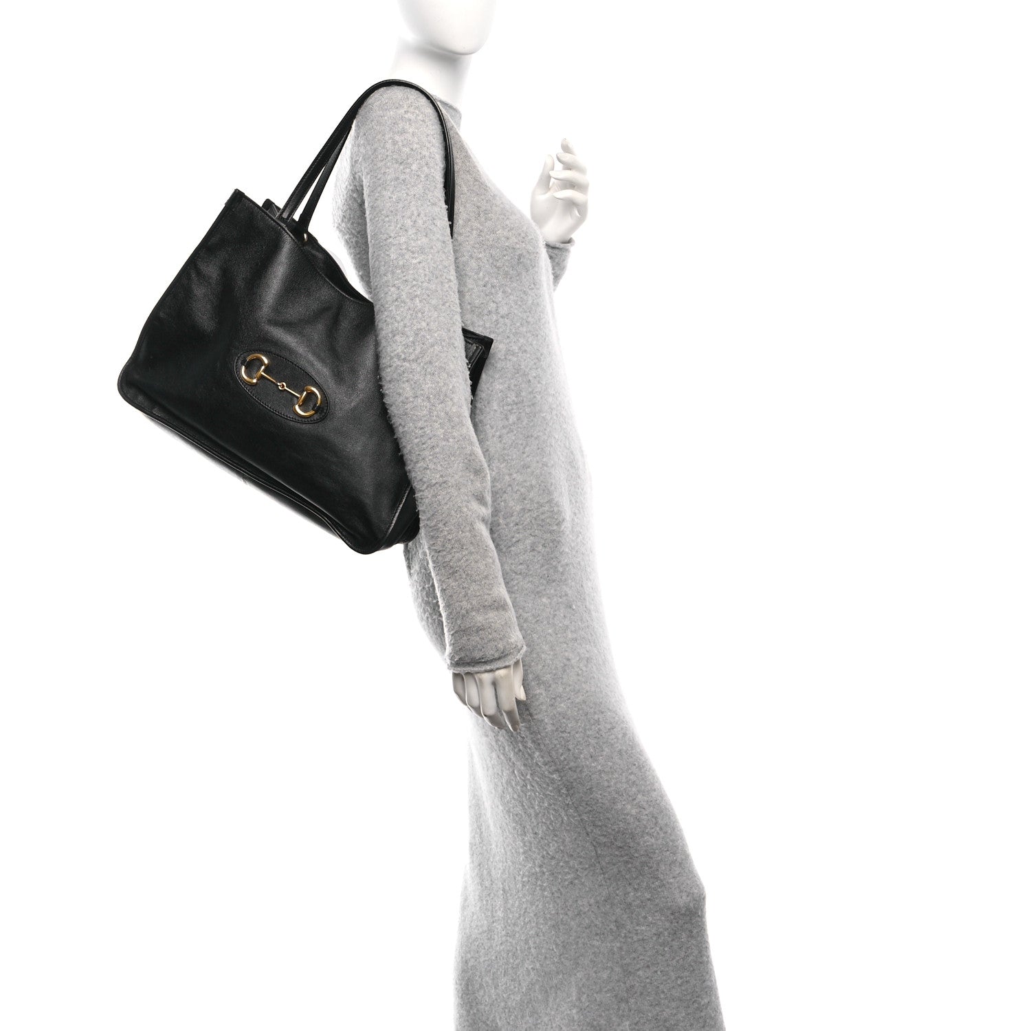 New Sakai Calfskin Lux Horsebit 1955 Tote Bag Black