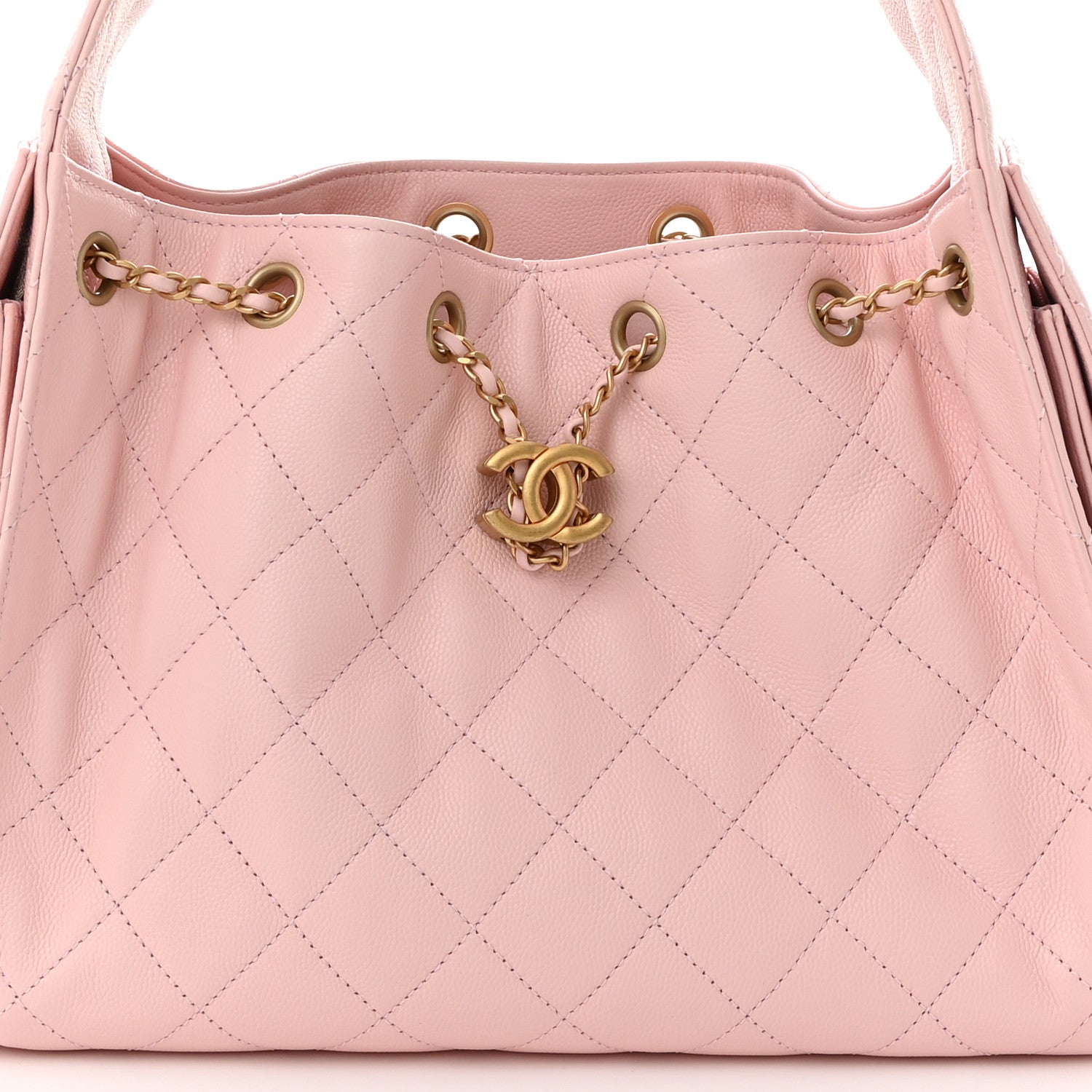 Caviar Quilted Small Chanel 25 Handbag Light Pink