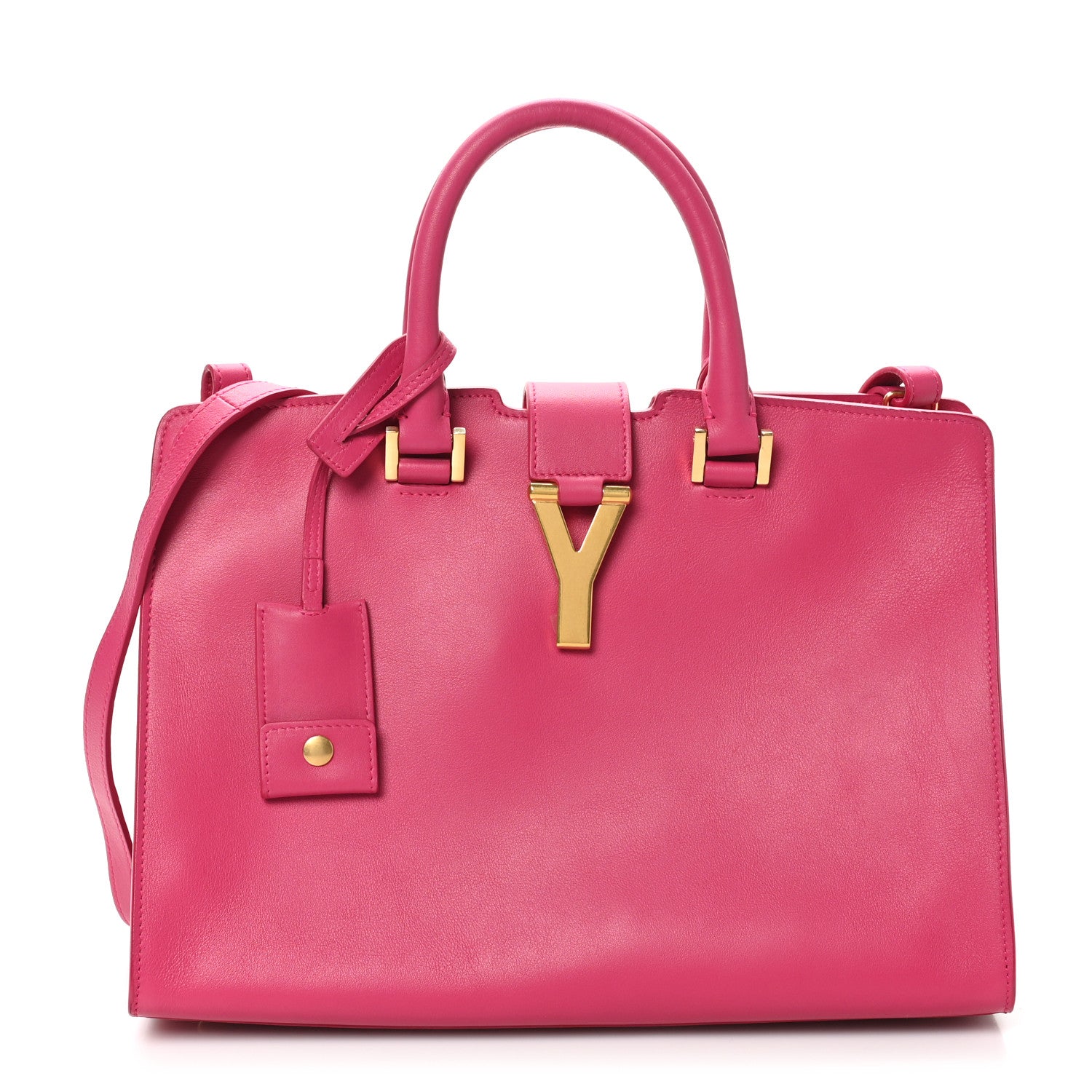 Calfskin Small Classic Y Cabas Fuchsia