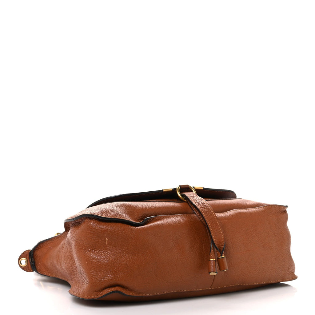Calfskin Medium Marcie Satchel Tan